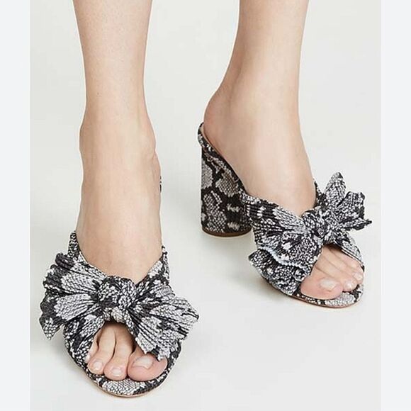 Loeffler Randall Black and White Bow Heels - Picture 2 of 4